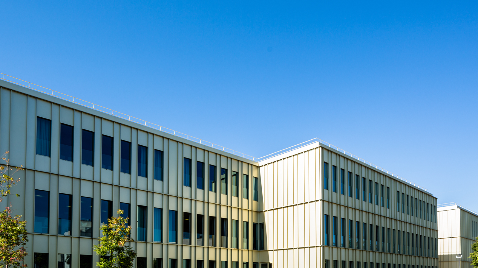 Façade contemporaine d'un bâtiment tertiaire à Paris — reportage photo de bureaux corporate